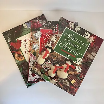 Vintage Set Of 3 American Country Christmas Books 1989 90 91 - Crafts/Recipies • $12.99