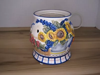 £14.84 • Buy Yankee Candle Ceramic Wax Tart Burner Electric Blue Bonnet Potpourri Warmer Base