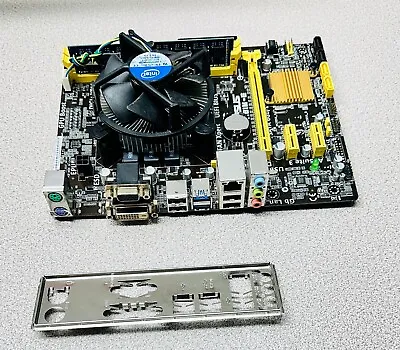 ASUS H81M-E Motherboard LGA1150 Micro ATX W/ I3-4130 3.40Ghz 2GB DDR3 + Fan • $50