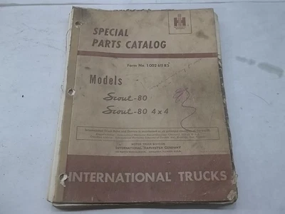 $25 • Buy Parts Catalog For International Harvester MT113 Scout 80 800 Motor Trucks