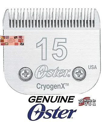 GENUINE Oster A5 Cryogen-X 15 BLADE*Fit A6 Andis AGCWahl KM10 KM5 KM2 Clipper • $38.99