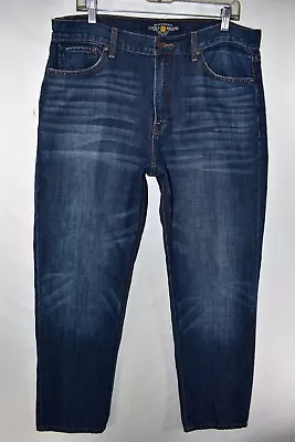 Lucky Brand 429 Classic Straight Linen Blend Jeans Size 36x32 Blue Meas. 36x32.5 • $27.99