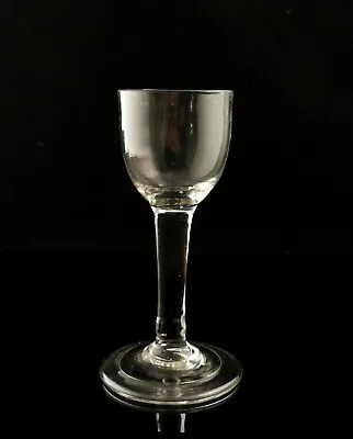 Antique Georgian Plain Stem Wine Or Cordial Glass 18th Century • £119