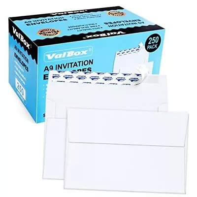  A9 Invitation Envelopes 250 Qty 5-3/4 X 8-3/4  White Envelopes Self Seal For  • $40.83