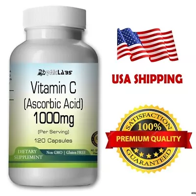 Vitamin C-1000 Mg 1000mg Serving. 120 Capsules Wellness Essential FREE SHIPPING • $15.46