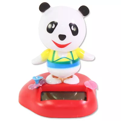 Dancing Panda In A Meadow Solar Toy Home Decor Birthday Gift US Seller • $4.99