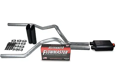 Ford F-150 Truck 87-97 2.5  Dual Exhaust Kits Flowmaster Super 40 Black Tip • $308.99