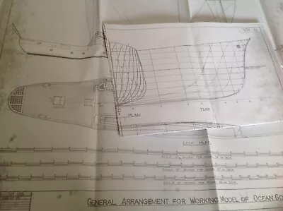   OCEAN GOING MOTOR YACHT   2 Model Ship Plans HAROLD UNDERHILL • $40