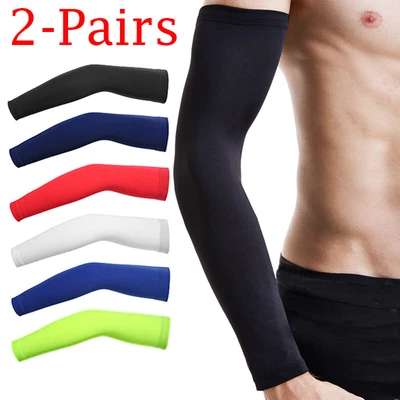 $9.99 • Buy 2 Pairs UV Protection Cooling Arm Sleeves UPF 50 Sun Sleeves For Men Women Youth