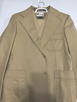 Levi’s Panatela Mens 3 Piece Vintage Polyester Suit Disco 70s Beige 44L Jacket   • $55