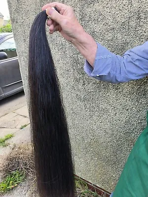 BEST Quality Rocking Horse Tail Hair . Black 89cm Long.  Around 330gms • £75