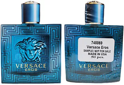 Versace Eros Pour Homme Eau De Toilette 2 Packs Of 50 Single Use Peel Samples • $9.95