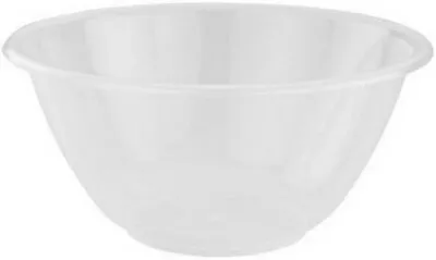 Clear 2 X Plastic Kitchen Mixing Bow Kitchen Baking Salad Bowl Set Of 2 • £6.99