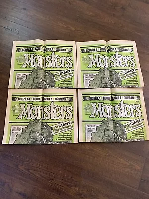 4x Horror Magazine/Newspaper The Monster Times 1st Giant Edition Godzilla Kong • $40