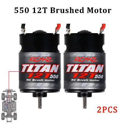 2pcs 550 12T Brushed Motor For 1/10 RC Car Truck HSP HPI Wltoys Kyosho TRAX4 • $20.29