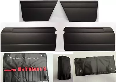 Door Panels - W114 /8 Coupe Year 69-76 Black Set / 4 Pieces. + Mounting Lever Set • $194.77