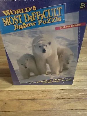 World's Most Difficult Jigsaw Puzzle “ Polar Bears “ Double Sided 513 Pcs *NEW* • $14.10