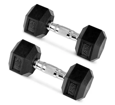 Weights Dumbells Hex Dumbbells - Multi Gym Gym Equipment 5-40kg - MuscleSquad  • £110