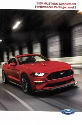 2019 Ford Mustang Performance Package Level 2 Owners Manual Supplement • $32.66