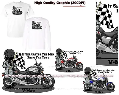 Yamaha V Max V-Max VMax Motorcycle Racing Biker Toys DigiRods Cartoon T Shirt • $22.95