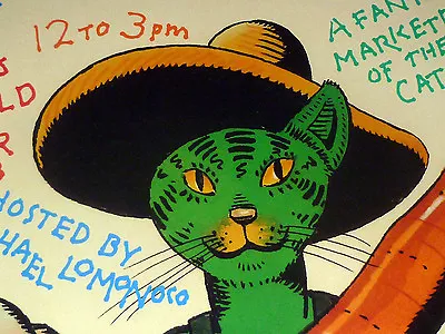 ~ Vintage 2000 ~ CATSKILL CUISINE Poster ~ Farmer Cat! ~ Milton Glaser • $75