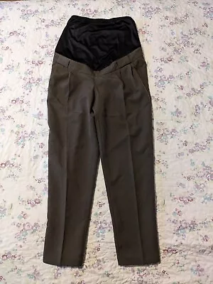 Pregnancy Maternity Trousers Smart Olive Green Size 8 • £4.99