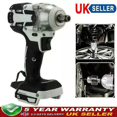 520 Nm Cordless Impact Wrench For Makita Black Brushless 1/2'' 18V Li-ion Driver • £18.99