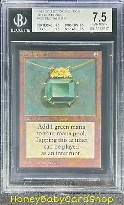 MTG International Collector's Edition 1993 Mox Emerald BGS 7.5 NM+ Power 9 93/94 • $2175