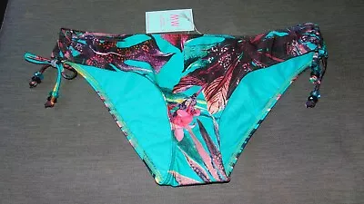 Matthew Williamson Bikini Bottoms 'Tropical' Ruched Hipster Style 14 MultiBNWT • £10.79