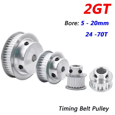 2GT GT2 Timing Belt Pulleys With Steps 5mm-20mm Bore 24T-70T For 3D Printer CNC • $4.94