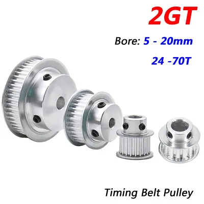 GT2 2GT Timing Belt Pulleys 5mm-20mm Bore With Steps 24T-70T For CNC 3D Printer • $5.89