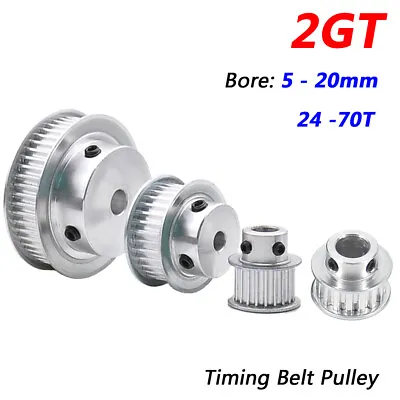 GT2 / 2GT Timing Belt Pulleys 5mm~20mm Bore W/ Steps 24T-70T For 3D Printer CNC • $8.43