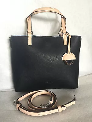 $149 • Buy OROTON Black/Light Tan Leather Tote/Cross Body/Shoulder Bag / Handbag