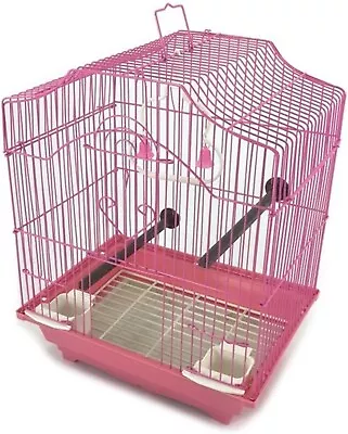 14  Pink Wire Bird Cage Parakeet Finch Budgie Canary Cockatiel Lovebird Conure • $27.99