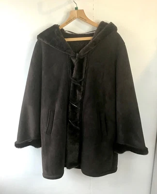 £18.99 • Buy Roman Originals Faux Sheepskin Coat, Dark Brown, Size; M, VGC, Hooded