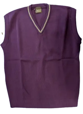 Mens V Neck Purple Sleeveless Sweater Jumper Tank Top Jersey Golf Casual 40 -50  • £8.89