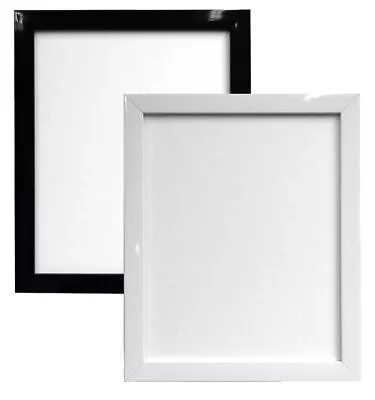 0.75 Inch Black Or White Craft Picture Photo Frames In 28 Sizes & Plastic Glass • £6.53