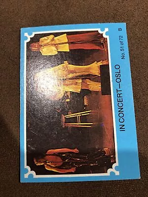 1976 Scanlens ABBA Trading Card No 51 (Blue Set) In Concert Oslo • $5