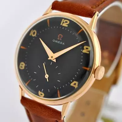 1950' Authentic Omega 18k Solid Rose Gold Ref 2272  Manual Wind Gents Watch • $1695