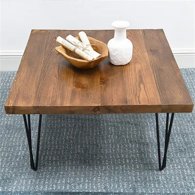 $157.16 • Buy Rustic Square Old Pine Wooden Coffee Table Home Furniture For Living Room Decor
