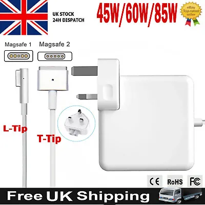 45/60/85W AC Power Adapter Charger For Apple/MacBook Air/Pro 11 13 15 17 L/T-tip • £15.85