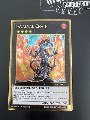 Yugioh Lavalval Chain Gold Rare Pgl2-en044 1st Edition • $3.59