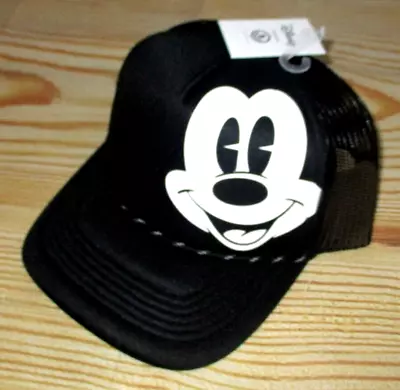 Mens Neff Disney Mickey Mouse Black Cap Snapback Adjustable Trucker Hat • $24.90