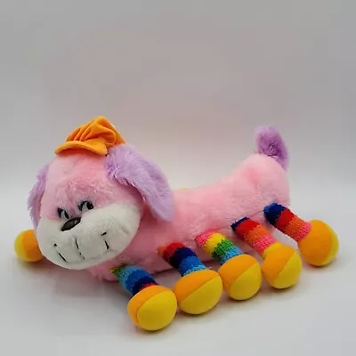 Vintage Caterpillar Dog Plush Mty International Stuffed Animal Toy 11  Pink • $40