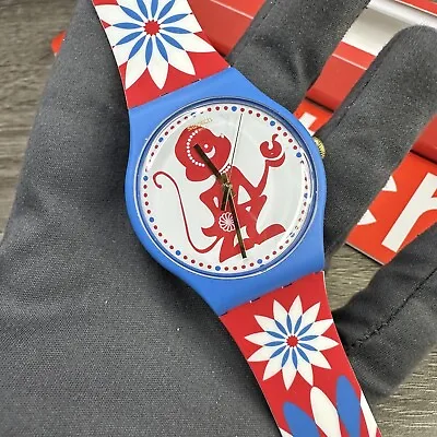 NEW✅LIMITED EDITION✅ Swatch Originals LUCKY MONKEY SUOZ203 41mm Watch $95 • $89.99