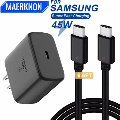 45W USB-C Fast Charger + 6.6FT Type C Cable For  Samsung Galaxy S23 S22 S21 S20 • $8.83