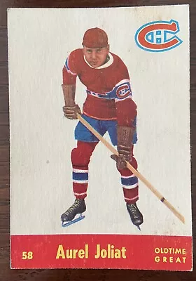 1955-56 Parkhurst #58 Aurel Joliat Old Time Greats Montreal Canadiens!! • $36.41