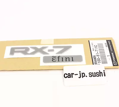 MAZDA Genuine RX-7 RX7 FD3S Efini Silver Rear Emblem Decal Sticker F100-51-711C • $79.99