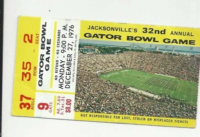 $14.99 • Buy 1976 Notre Dame Vs Penn State Gator Bowl Football Ticket Stub