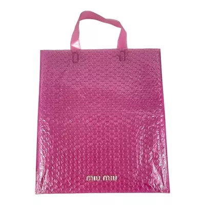 Miu Miu Vertical Rectangular Pink Bubblewrap Tote Hand Bag 90s Rare Medium Size • £55